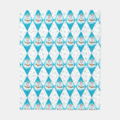 Samoyed Winter Holiday Diamond Muster Fleecedecke (Vorderseite)