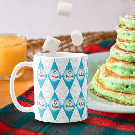 Samoyed Winter Holiday Diamond Muster Kaffeetasse