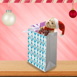 Samoyed Winter Holiday Diamond Muster Mittlere Geschenktüte