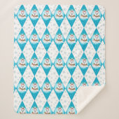 Samoyed Winter Holiday Diamond Muster Sherpadecke (Vorderseite)