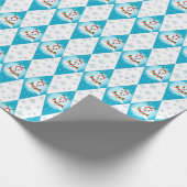 Samoyed Winterurlaub Diamantmuster Geschenkpapier (Ecke)