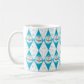 Samoyed Winterurlaub Diamantmuster Kaffeetasse (Links)