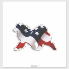 Samoyed X -LRG 14X14 in kundenspezifisch geschnitt Aufkleber