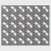 Samoyeds, die mit kundenspezifischem Text Wedding Geschenkpapier (Flach)