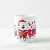 Samoyeds in Christmas Jumpers Kaffeetasse (Mittel)