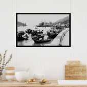 Sampans in Hongkong 1906 Poster (Küche)
