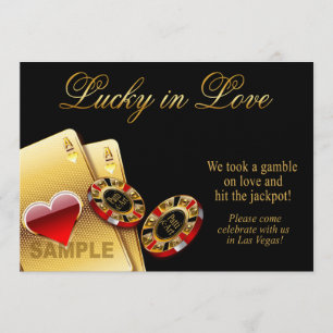 SAMPLE Casino Style Wedding   Papier: Einladung