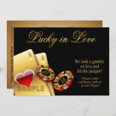 SAMPLE Casino Style Wedding | Papier: matt Einladung (Vorne/Hinten)