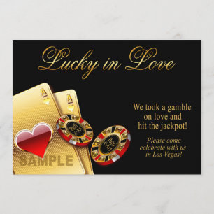 SAMPLE Casino Style Wedding   Papier: matt Einladung