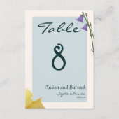 Sample Classic Golden Green Hochzeit Tischnummer (Vorderseite)