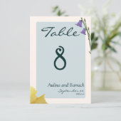 Sample Classic Golden Green Hochzeit Tischnummer (Stehend Vorderseite)