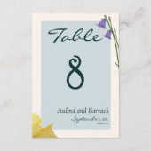 Sample Classic Golden Green Hochzeit Tischnummer (Rückseite)