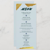 Sample Classic Golden lila Green Menükarte (Vorne/Hinten)