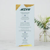 Sample Classic Golden lila Green Menükarte (Stehend Vorderseite)