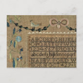 Sampler von N.Ford, 1799, New Hampshire Postkarte (Vorderseite)