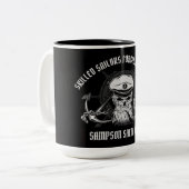 SAMPSON SALTY HUNDE ZWEIFARBIGE TASSE (Vorderseite Links)