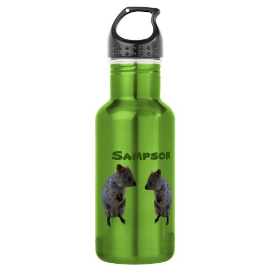 Sampsonname mit Aussie Quokkas, Wasserflasche (Vorderseite)