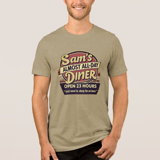 Sams 23-Stunden-Diner Tri-Blend Shirt (Vorderseite)