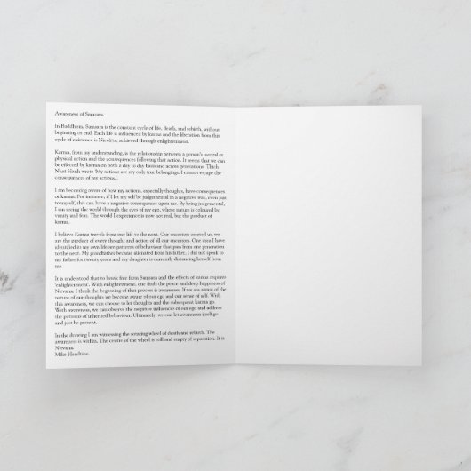 Samsara Karte (Innenseite)