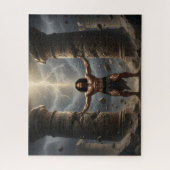 Samson Breaking the Philistine Pillars Puzzle  (Vertikal)