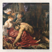 Samson und Delilah, c.1609 Glasuntersetzer (Vorderseite)