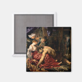 Samson und Delilah, c.1609 Magnet (Vorderseite/Rückseite)