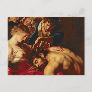 Samson und Delilah, c.1609 Postkarte