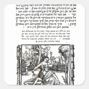 Samson und Delilah Quadratischer Aufkleber