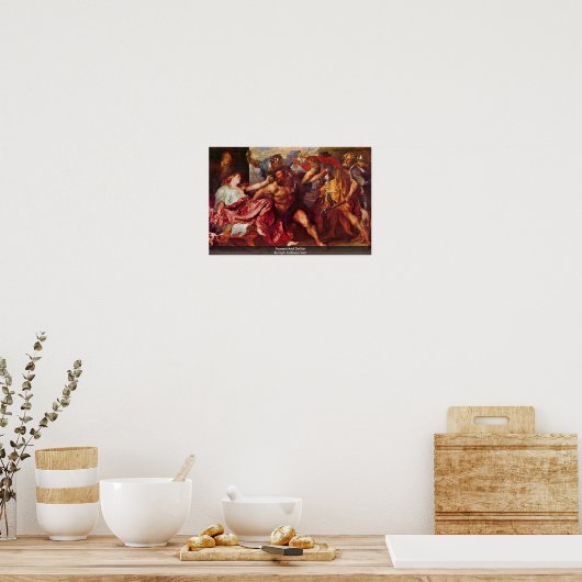 Samson und Delilah von Dyck Anthonis Van Poster (Küche)
