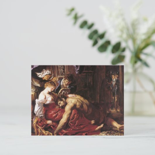 Samson und Delilah von Peter Paul Rubens Postcard Postkarte (Stehend Vorderseite)