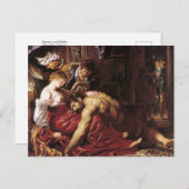 Samson und Delilah von Peter Paul Rubens Postcard Postkarte (Vorne/Hinten)