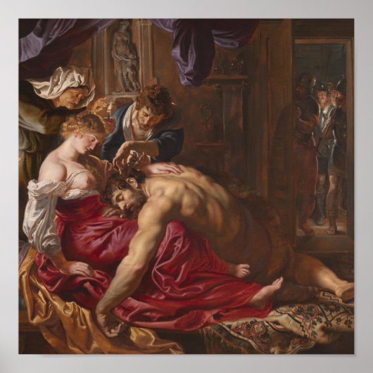 Samson und Delilah von Peter Paul Rubens Poster (Vorne)