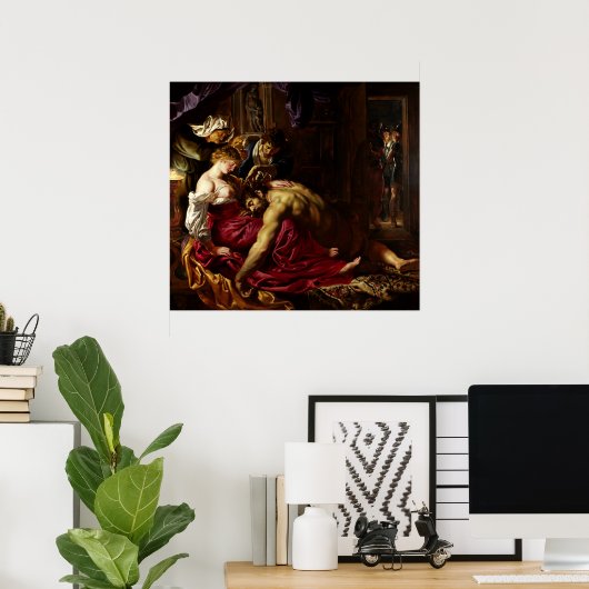 Samson und Delilah von Peter Paul Rubens Poster (Heimbüro)