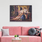 Samson und Delilah (w/c) Leinwanddruck (Insitu (Wohnzimmer))