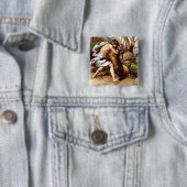 Samson und der Löwe Button (Beispiel)