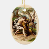 Samson und der Löwe Keramik Ornament (Hinten)