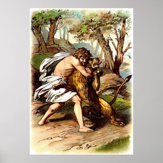 Samson und der Löwe Poster (Vorne)