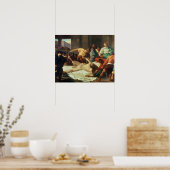 Samson verraten von Delilah (Öl auf Leinwand) Poster (Küche)