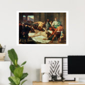 Samson verraten von Delilah (Öl auf Leinwand) Poster (Heimbüro)