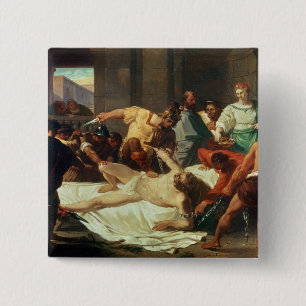 Samson verriet durch Delilah (Öl auf Leinwand) Button