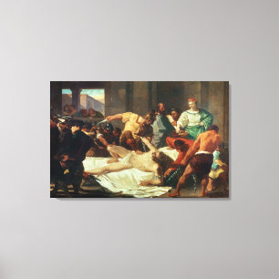 Samson verriet durch Delilah (Öl auf Leinwand) Leinwanddruck