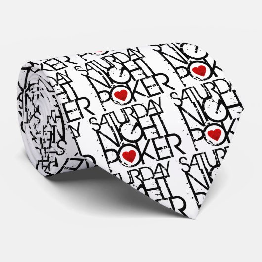 Samstag Abend Poker Krawatte (Gerollt)