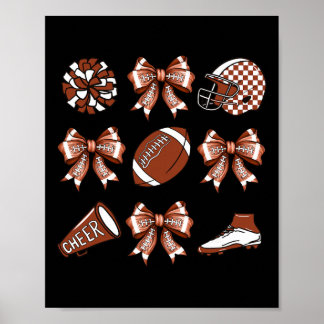 Samstag Football- und Cheerleading-Gameday-Mama-Fa Poster