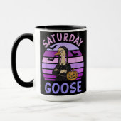 Samstag Gans Funny Goose Halloween Tasse (Links)