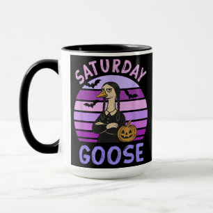 Samstag Gans Funny Goose Halloween Tasse