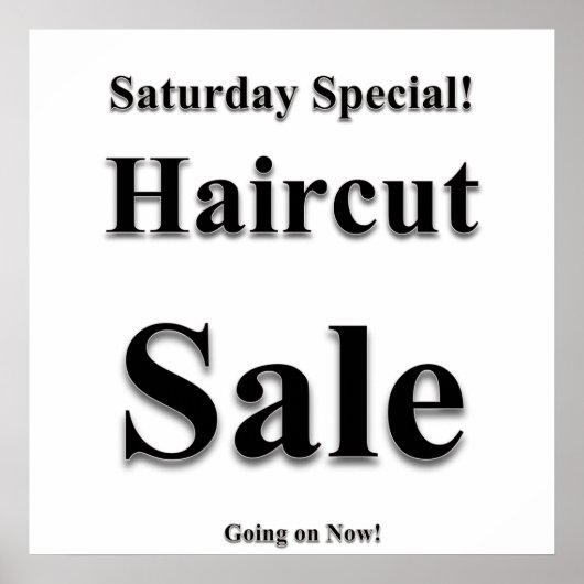 Samstag Haircut Verkauf Poster Matte (Vorne)