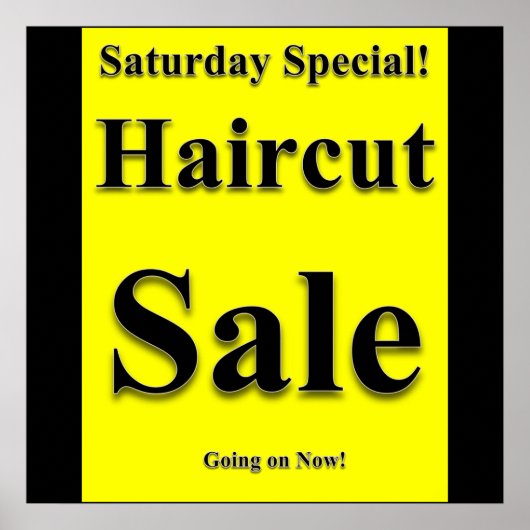 Samstag Haircut Verkauf Poster Matte (Vorne)