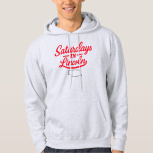 Samstag in Lincoln Nebraska Football Hoodie