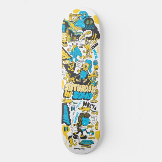 Samstag in Soho Skateboard (Vorderseite)