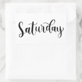 Samstag - Kalligrafie / Briefaufkleber Rechteckiger Aufkleber (Tasche)
